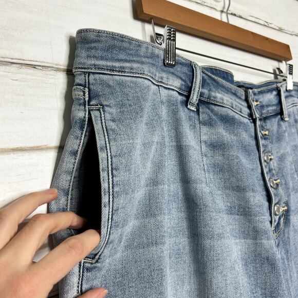 Judy Blue Mandy Wide Leg Cropped Stretch Denim Jeans Plus Size 24 - Picture 12 of 13